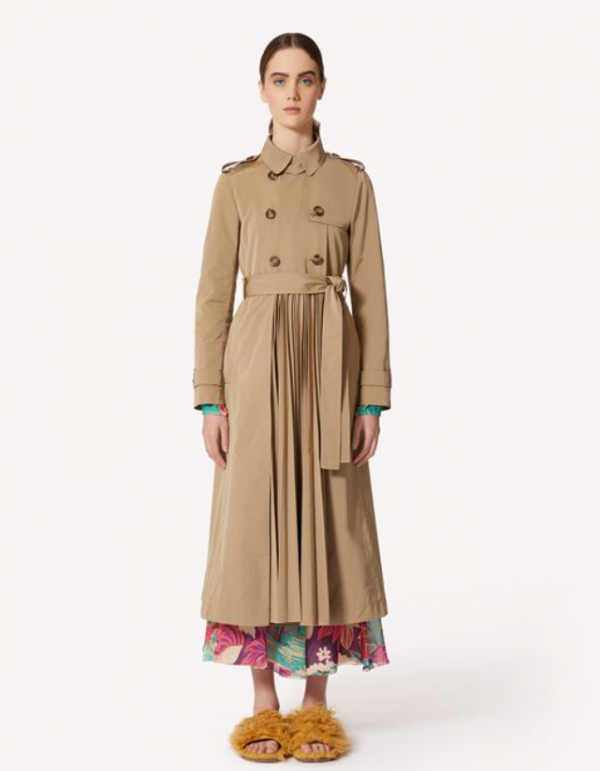 Trench Coat Berdetail Pleat